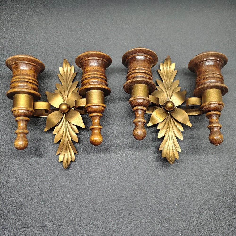 Vintage MCM double wall sconce